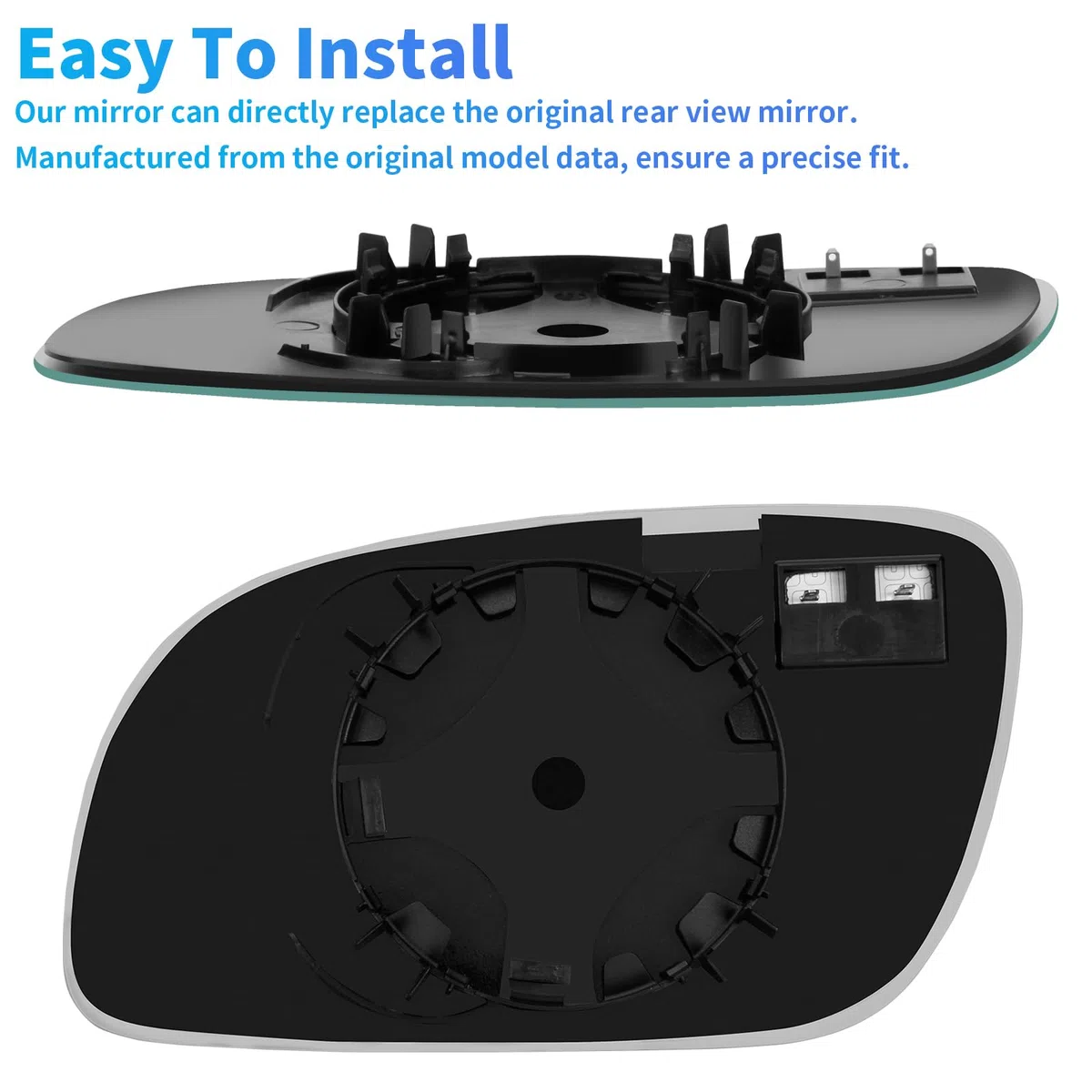 Mingke Cristal Espejo Retrovisor Derecho para Volkswagen VW Touran 2003-2009 Retrovisor Exterior Calefactable Ajustable