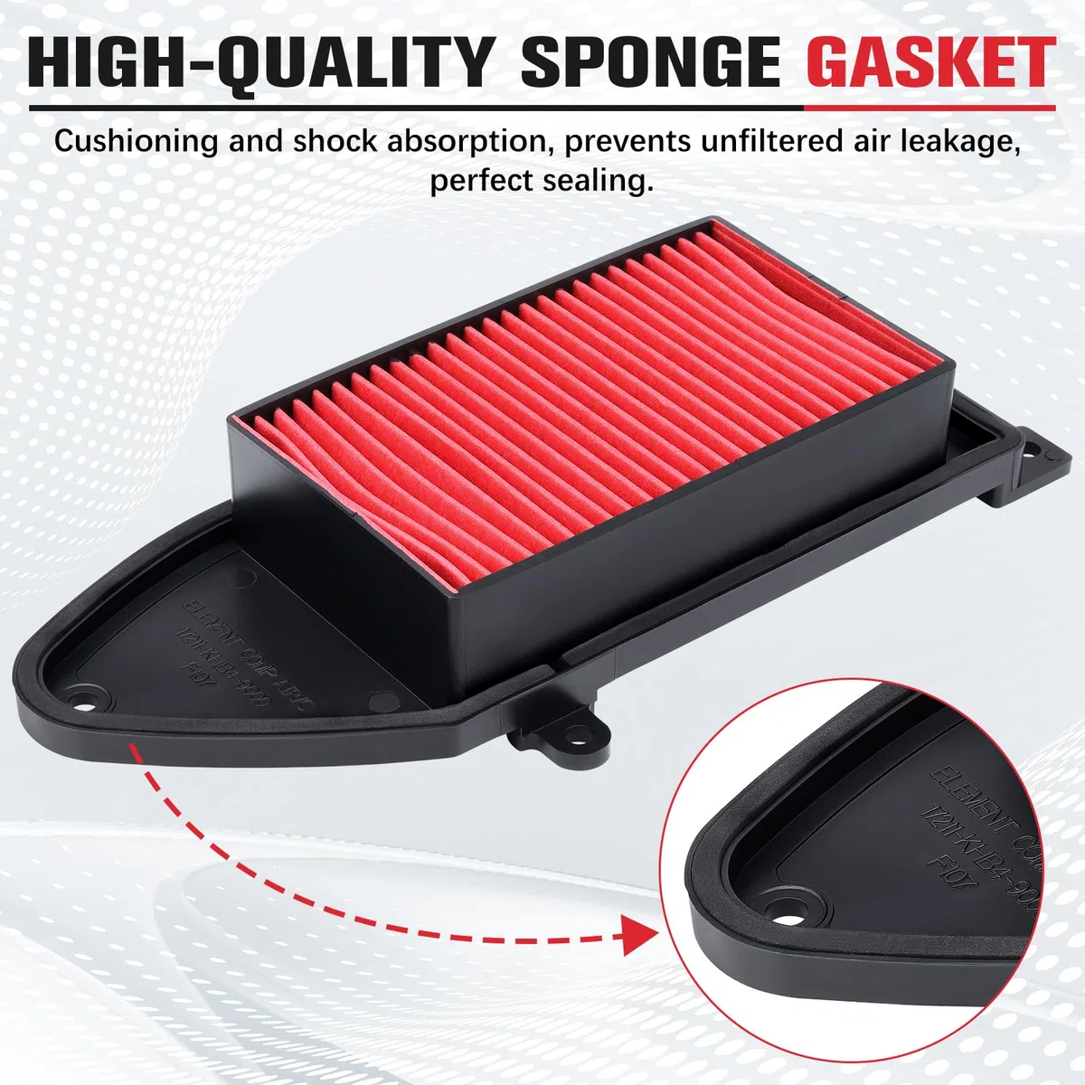 HFA5001 Filtro de aire para Kymco 125 150 Agility City people S super 8 200 Agility i.e 200i People S Malaguti 125 150 Ciak 200 Ciak Master 1723C-KHB4-900 06611003 1723CLEJ3E10