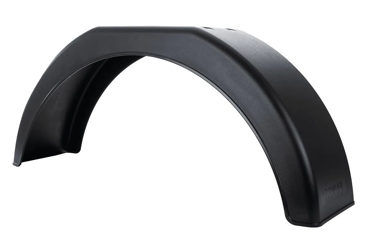 DOMAR Guardabarros Simple para Remolque 13 y 14 Pulgadas Paso de Rueda Plano de plástico 770 x 200 mm Cubierta Protectora antibarro Accesorio carrocería vehículos Ligeros
