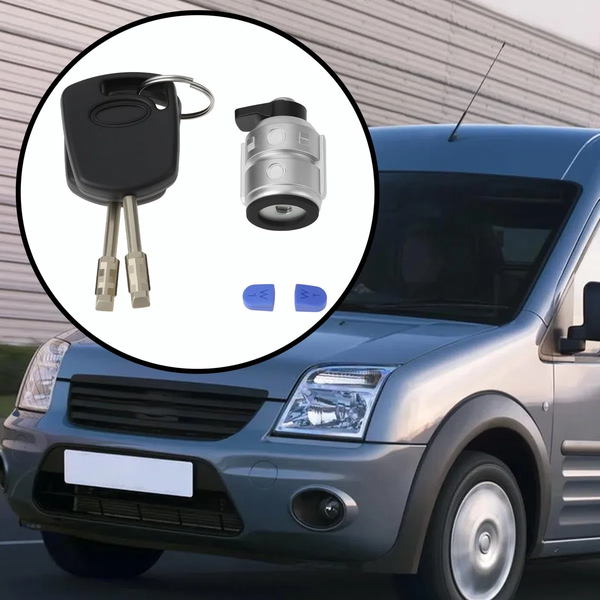 Cerradura de solapa de combustible con llave 2S6Z-5828624-A 1522437 compatible con Ford Transit Connect 2002-2013