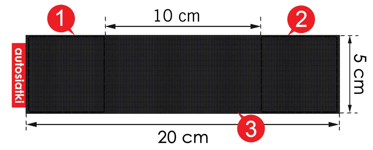 tiras de Cierre de autoadherente para coche tres juegos cada uno con dos piezas 20x5x0,3 cm, organizador de maletero, flexible, resistente, impermeable, para fijar objetos transportados
