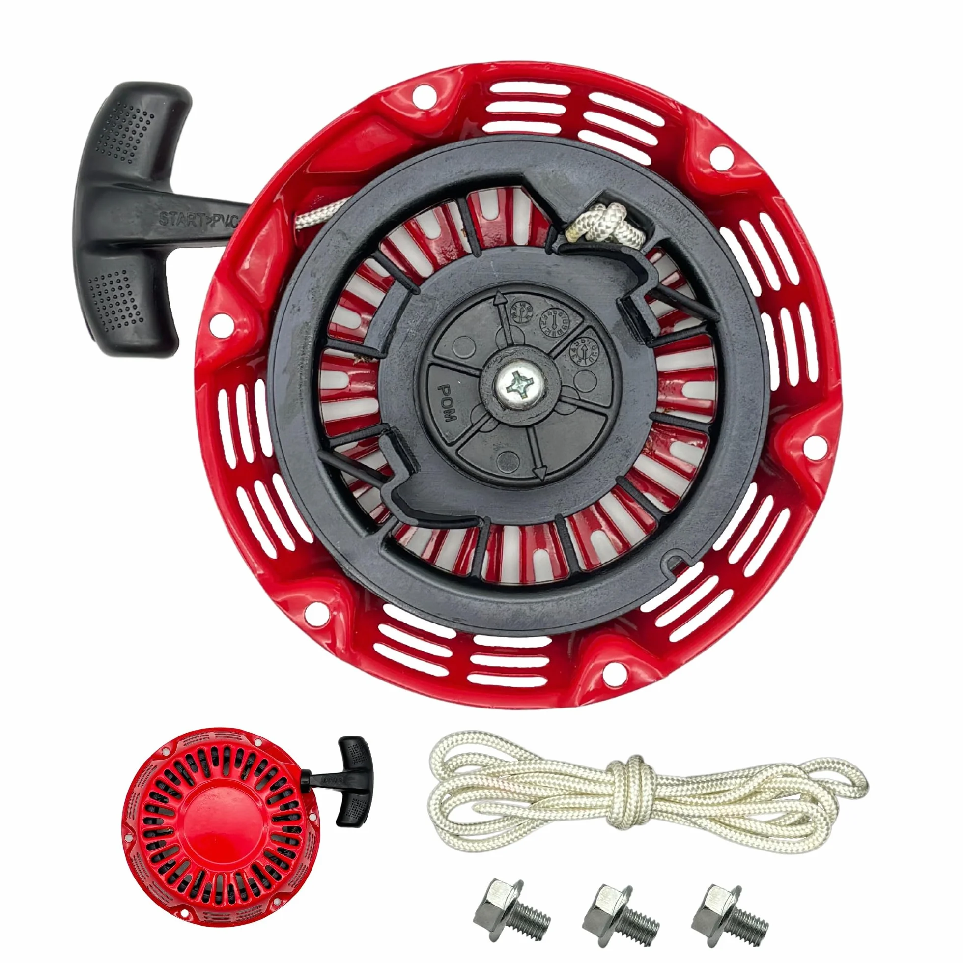 Lanzador GX160 Seilzugstarter para Honda GX200 GX120 Pull Cord Replacement Red 28400-ZH8-023ZB 28400-Z0T-003ZB 28400-Z4M-305ZB