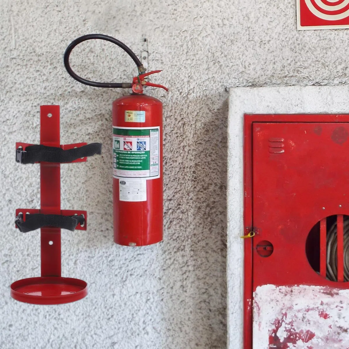 Veemoon Soporte Universal Para Extintor De Incendios De Hierro 14 Pulgadas Con Instalación Fácil Para Coche Y Hogar Seguridad En Emergencias