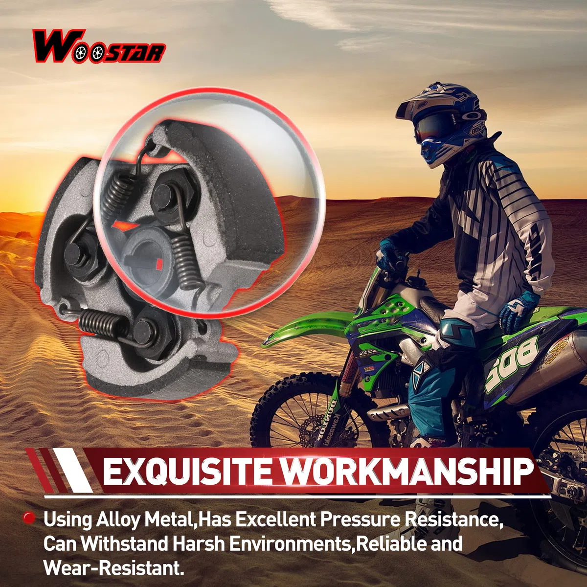 WOOSTAR Embrague Pad con 3 Springs Reemplazo para 2 Tiempos 47cc 49cc 50cc 53cc Coolster Mini Pocket Bike Dirt Pit Bike Crosser ATV