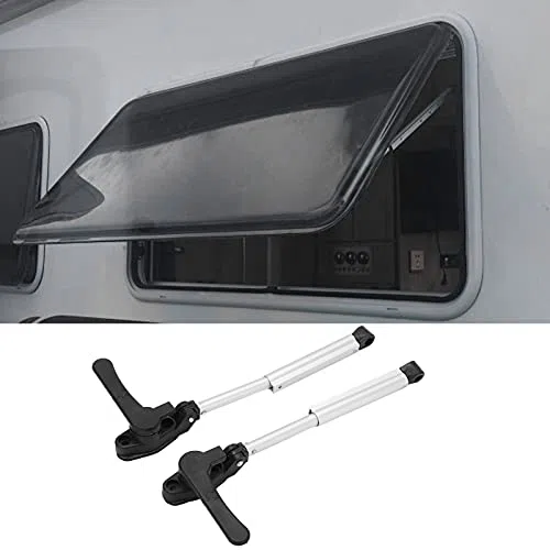 Varilla de Soporte de Ventana de RV Telescópico, Soporte de Tapa de la Ventana RV, Puntal de Elevación de Aleación de Aluminio para Yate de Caravana, Rebota Automáticamente,