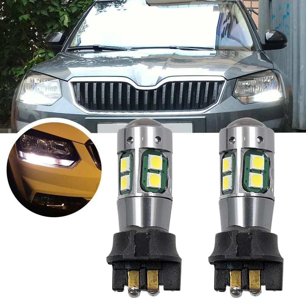 PW24W LED Drl luces de circulación diurna para 2014 2015 2016 2017 S/koda Yeti PW24W bombillas LED de luz diurna, lámpara LED Drl para coche, luces de circulación diurna Drl