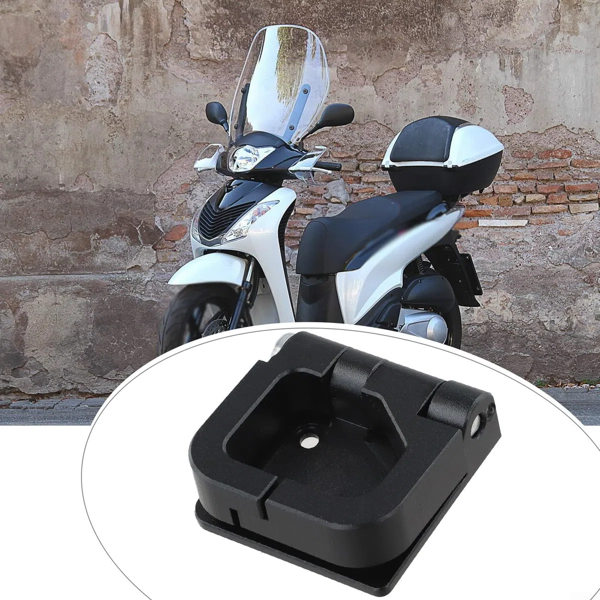 Aleación de aluminio Motocicleta Gancho delantero Cargo equipaje suspensión para Honda SH150 SH Modo 125 Scooter Accesorios Rojo Azul Negro Plata (negro)