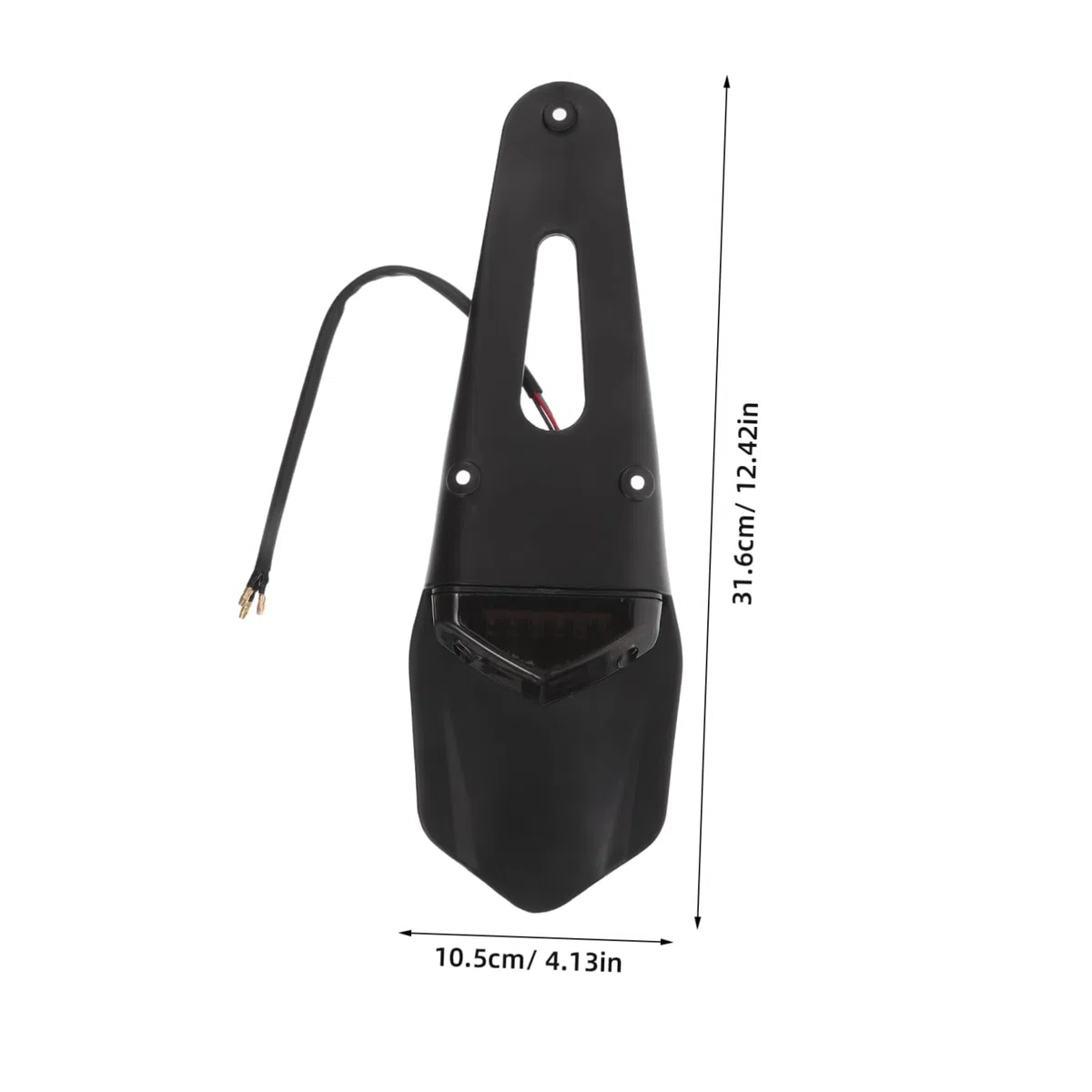 Luxshiny Luz Trasera LED para Motocicleta Off-road Luz de Freno Triangular Negra Resistente y Segura para Conducción Nocturna y Todoterreno