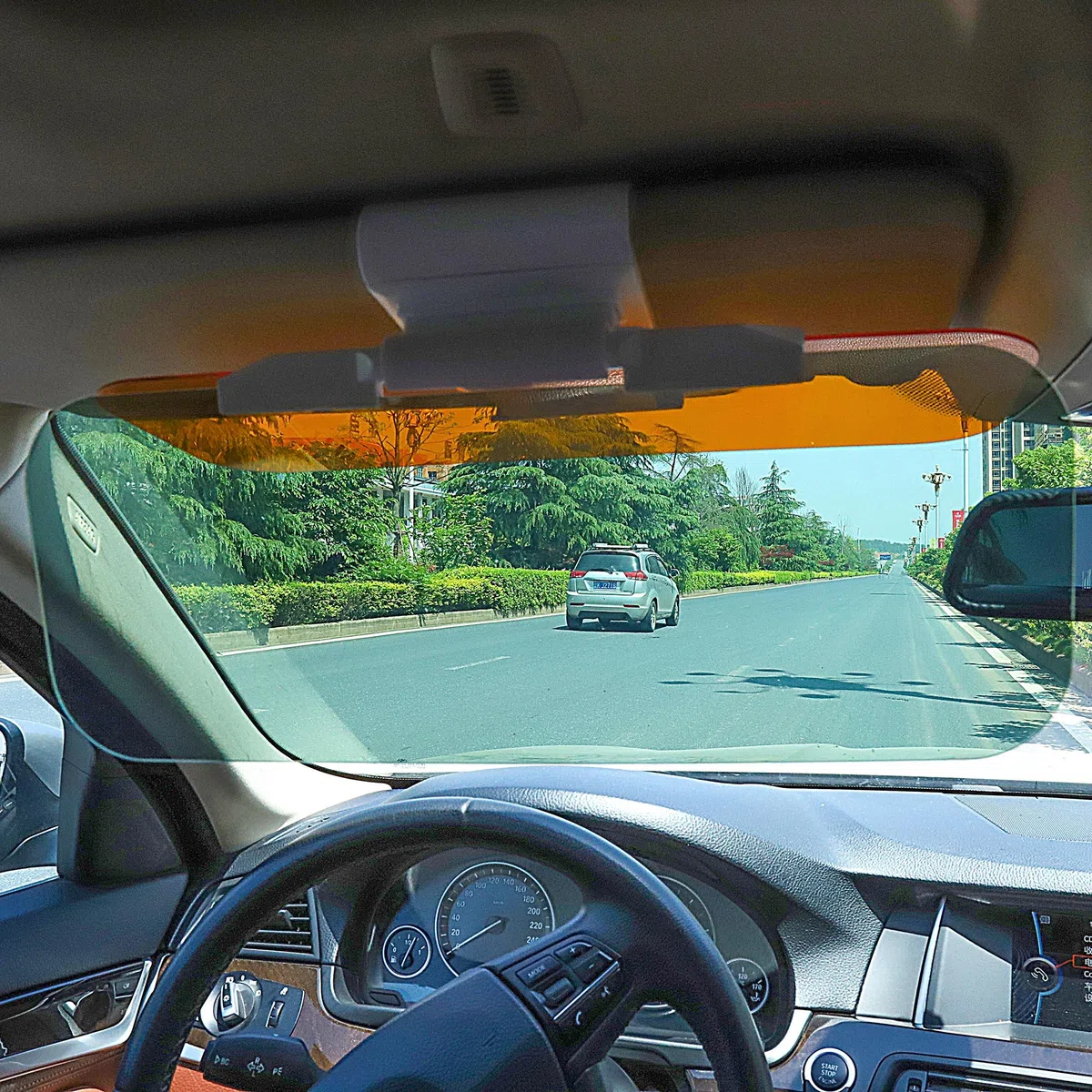 Coche Anti Glare Coche Sol Visera Extensión 2 en 1 con el botón de ajuste Anti-Glare Anti-UV Anti-Dazzle