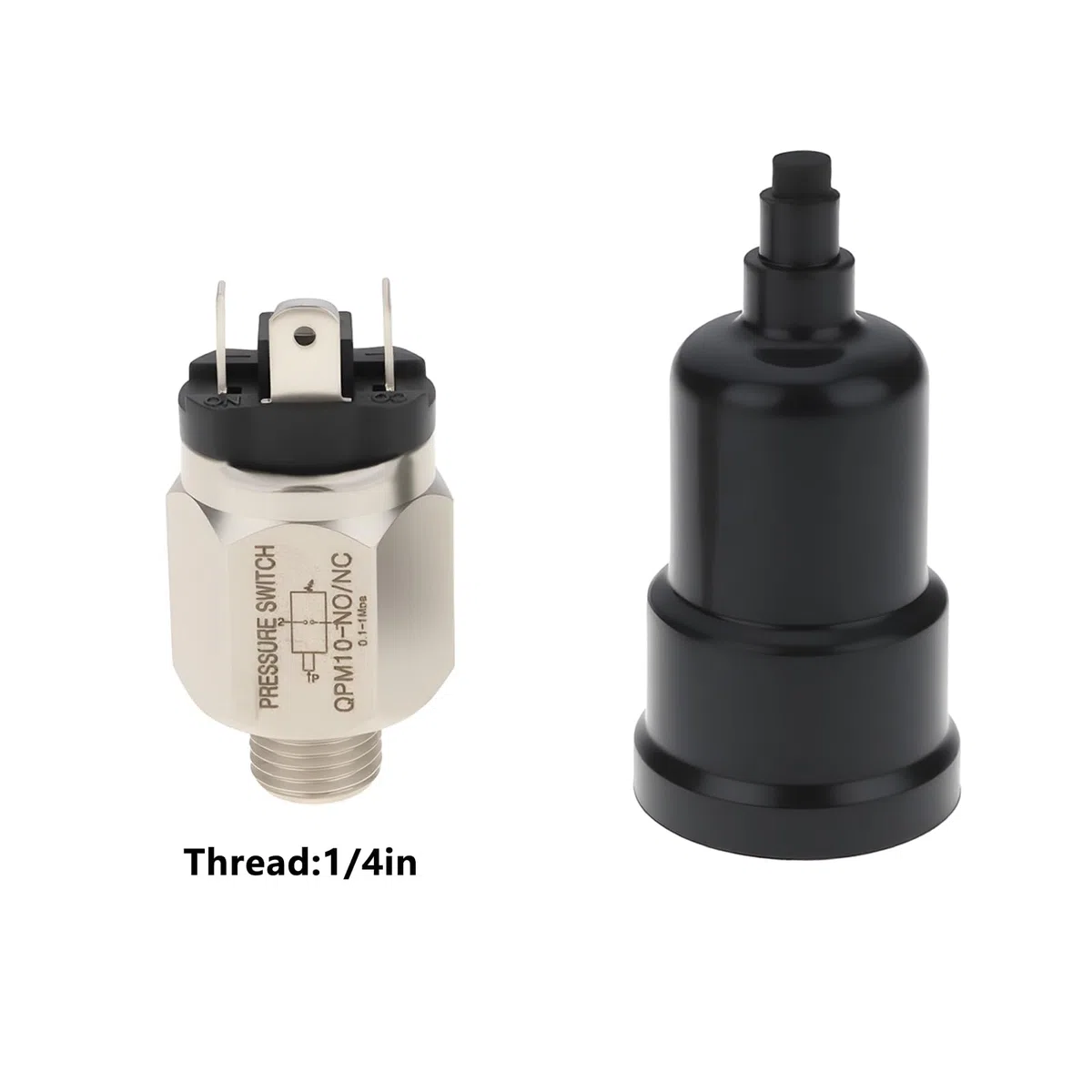 Interruptor de Presión de Aire Ajustable QPM10-NO/NC Rosca de 1/4 de Pulgada para Automatización Industrial Y Equipos Mecánicos 0,1-1 Mpa