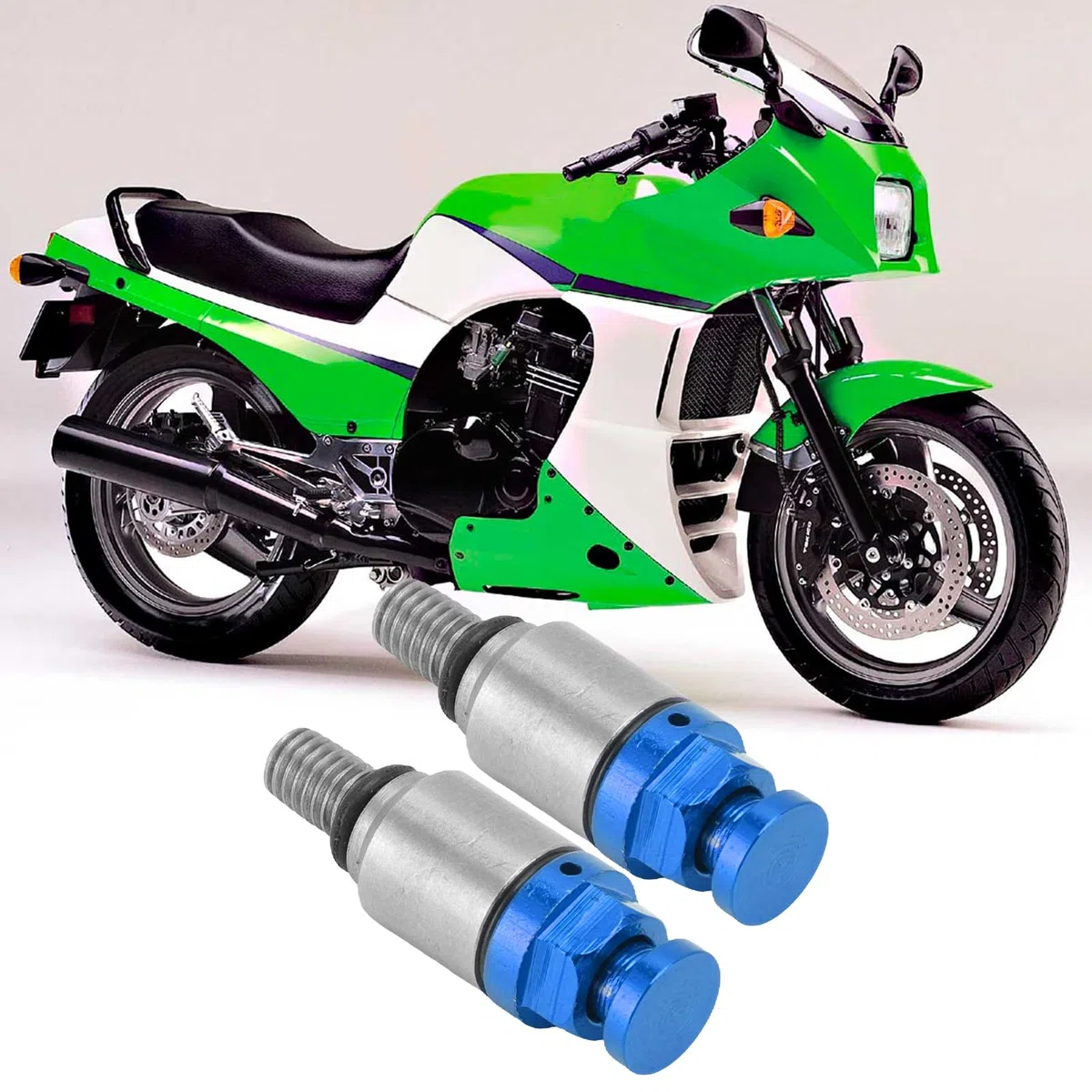 Powersports Horquillas Delanteras, 2 Piezas M5x0.8 Aleación de Aluminio Horquilla Purgador de Aire Válvula de Alivio de Presión Válvulas de Repuesto, Horquilla para Ajuste Universal CRF150R(Azul)