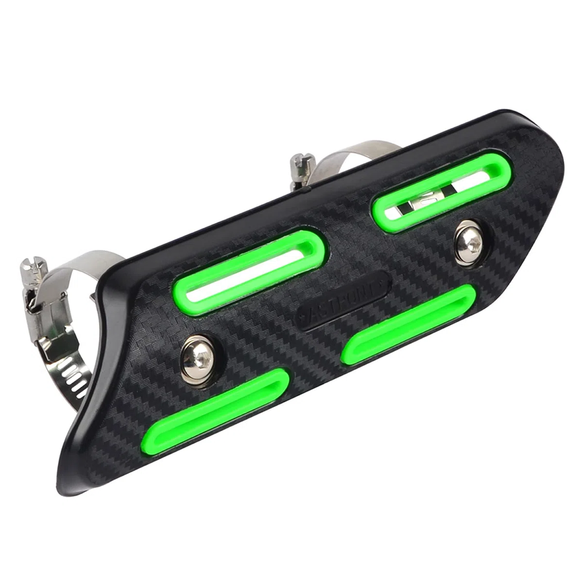 NICECNC Protector de Tubo de Escape Universal Verde de 4 Tiempos Compatible with Kawasaki KXF 250 450,See Fitment