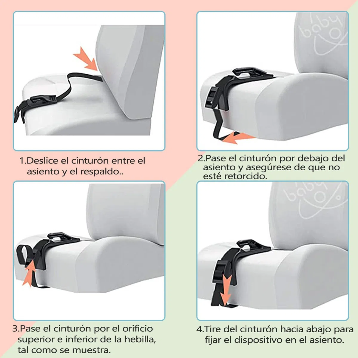 Cinturón Embarazada para Coche, Cinturón de Seguridad Ajustable para Embarazadas, Protege a tu bebé, Evitando el Riesgo de Aborto en el coche (Negro)