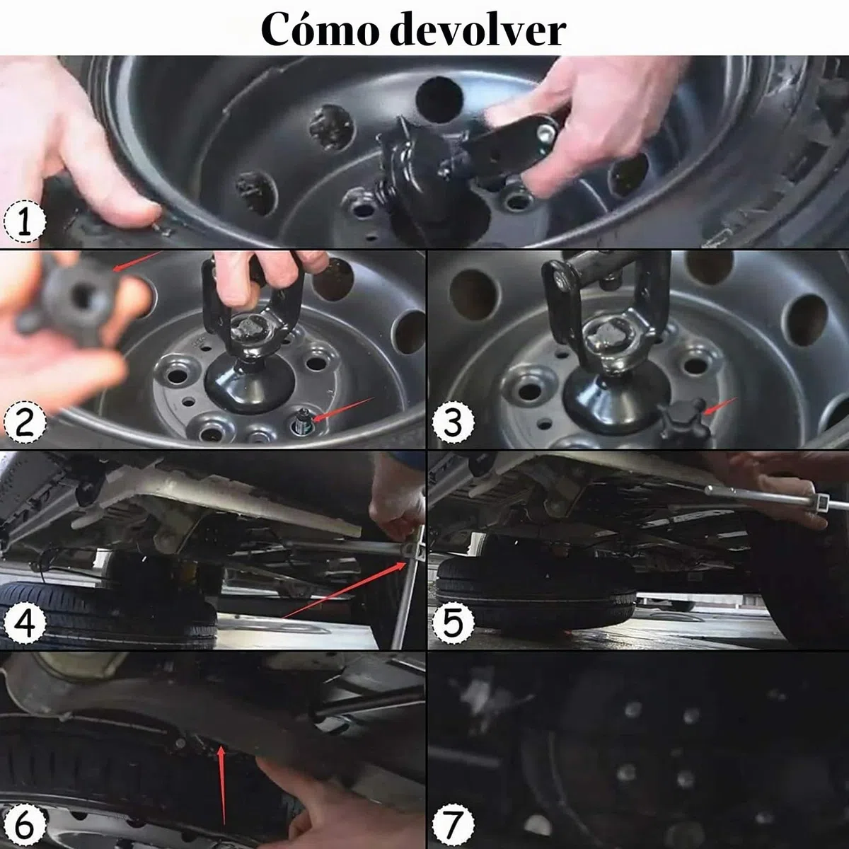 Herramienta de cabrestante de rueda de repuesto para Fiat Ducato Peugeot Boxer Citroen Relé de rueda de repuesto, herramienta adaptadora de 5 lados 1369574080