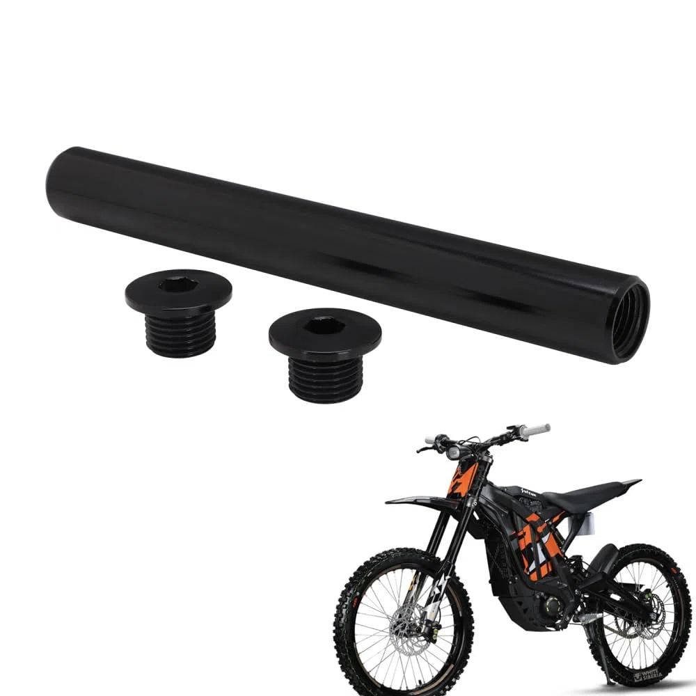 JFG RACING Eje de Horquilla Delantera para Motocicleta, Eje de Rueda Trasera con Tuercas para Moto Eléctrica Sur Ron Surron Light Bee Sur Ron X/S