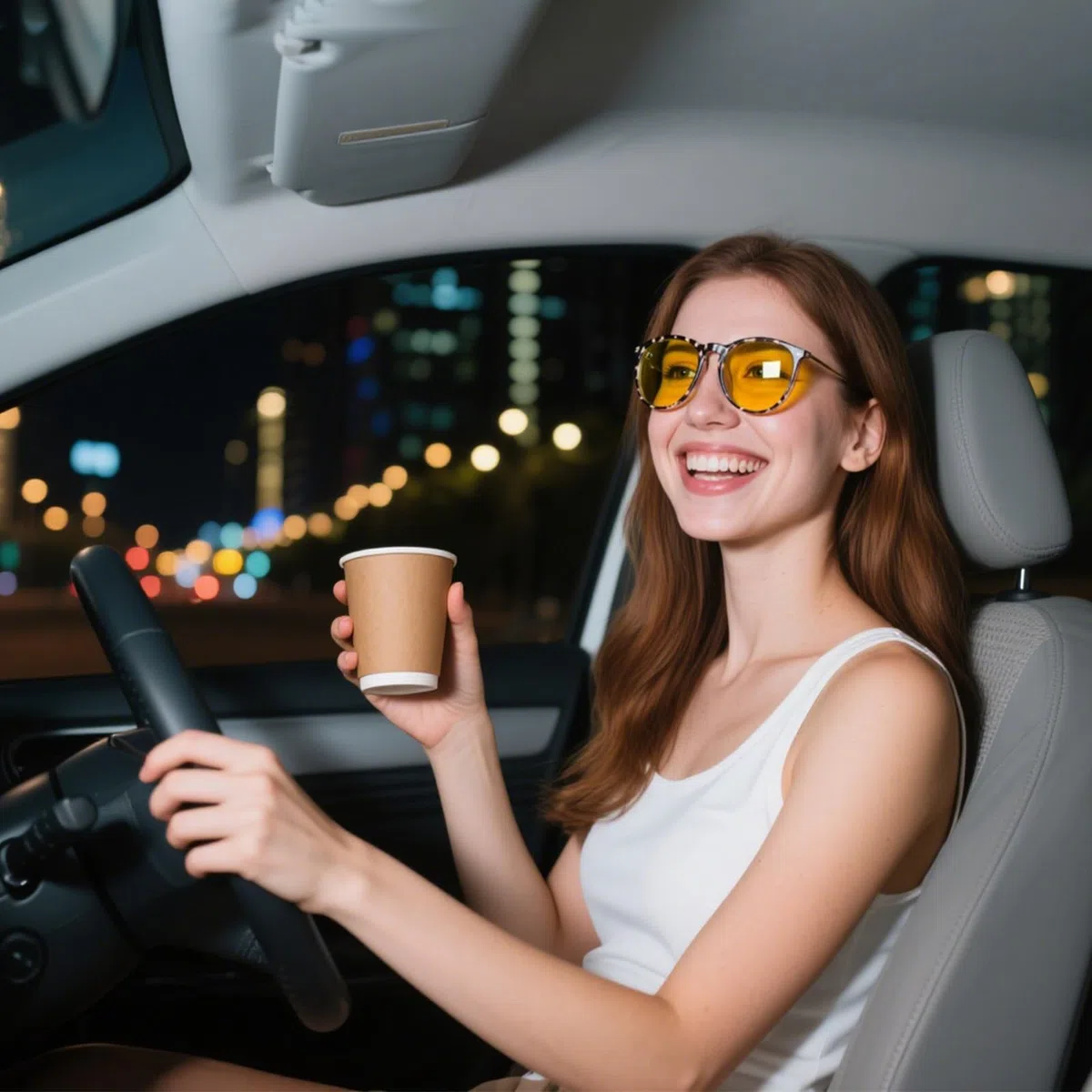 Gafas de visión nocturna para conducir, lentes polarizadas de visión nocturna para mujeres y hombres, lentes amarillas antirreflejos, lentes nocturnas