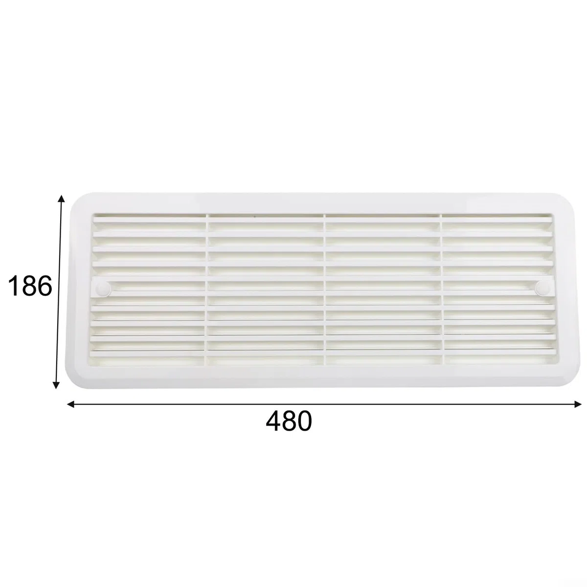 Thetford 62445480 - Rejilla de ventilación para refrigerador compatible con caravana, caravana, caravana, caravana, refrigerador, cubierta de ventilación ABS blanco negro (blanco)