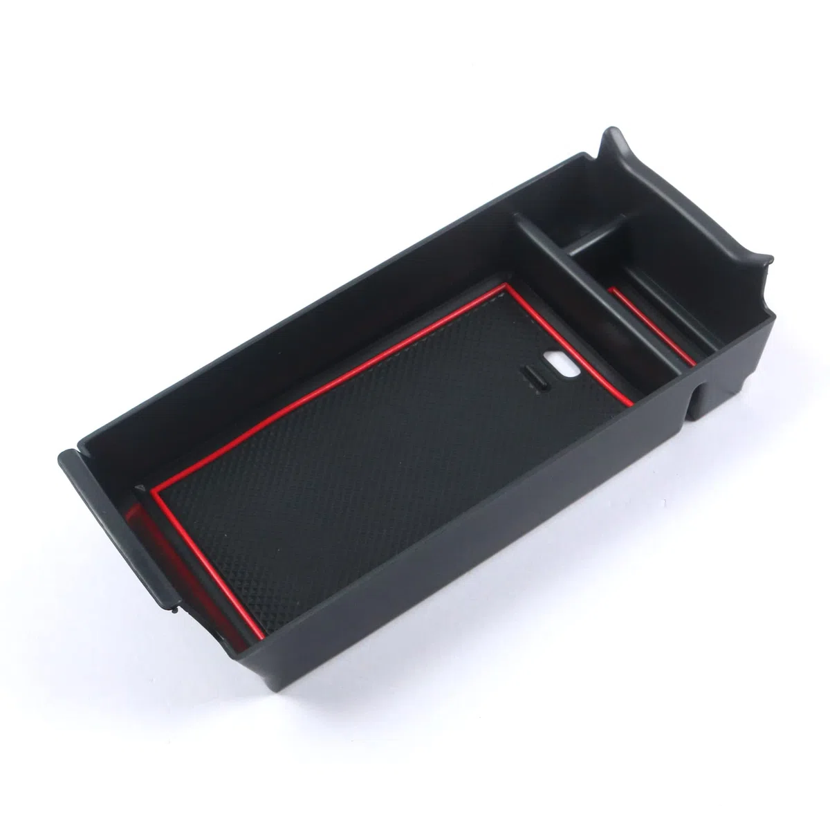 CDEFG Mercedes Clase A B W177 V177 W247 GLA H247 CLA C118 2019+ Caja de Almacenamiento Consola Central Apoyabrazos Interior Center Armrest Box, con Tapete Antideslizante Accesorios del Coche (Rojo)