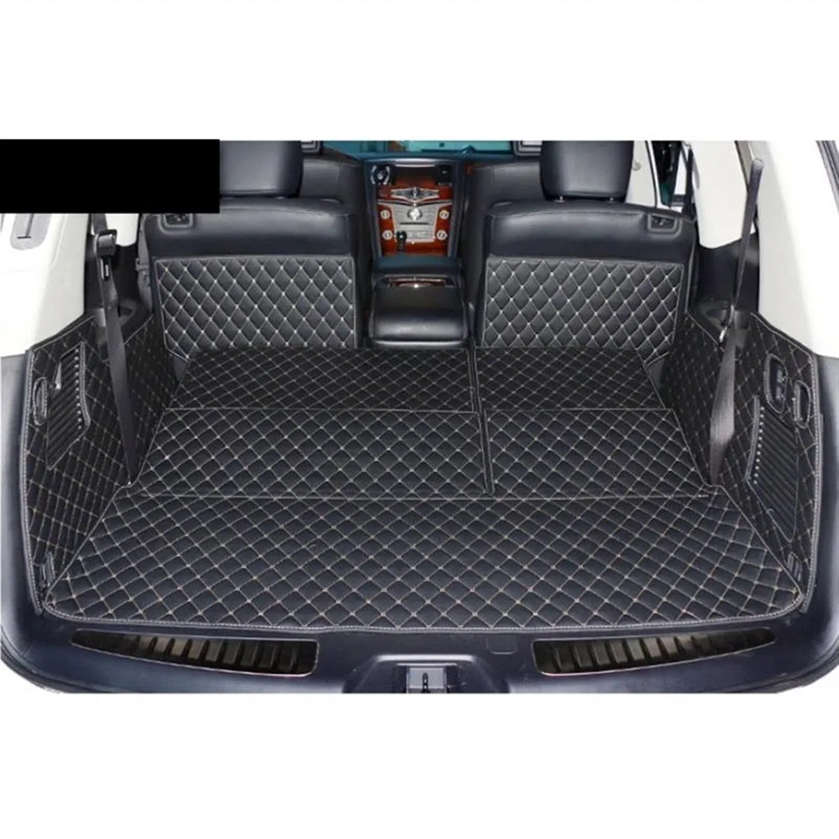 Alfombras Maletero Compatible con Nissan para Armada 7 Asientos 2017 2018 Esteras para Maletero Revestimiento De Carga Duradero Alfombras para Maletero Tapete Decorativo
