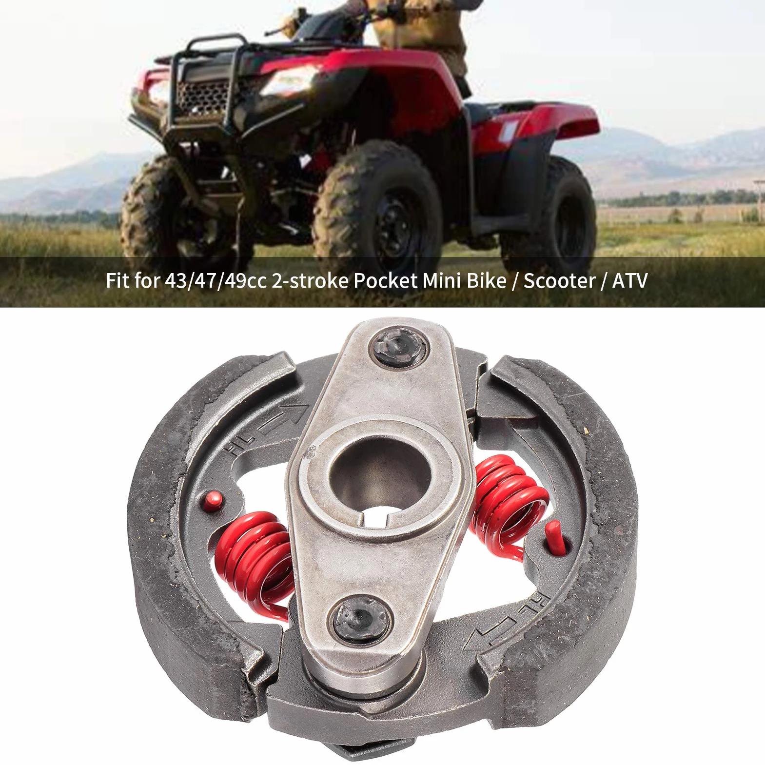 embrague minimoto, Embrague de bolsillo para bicicleta,Almohadilla de embrague Reemplazo apto para 2 tiempos 43cc 47cc 49cc Mini Moto ATV Quad 4 ruedas Dirt Bike