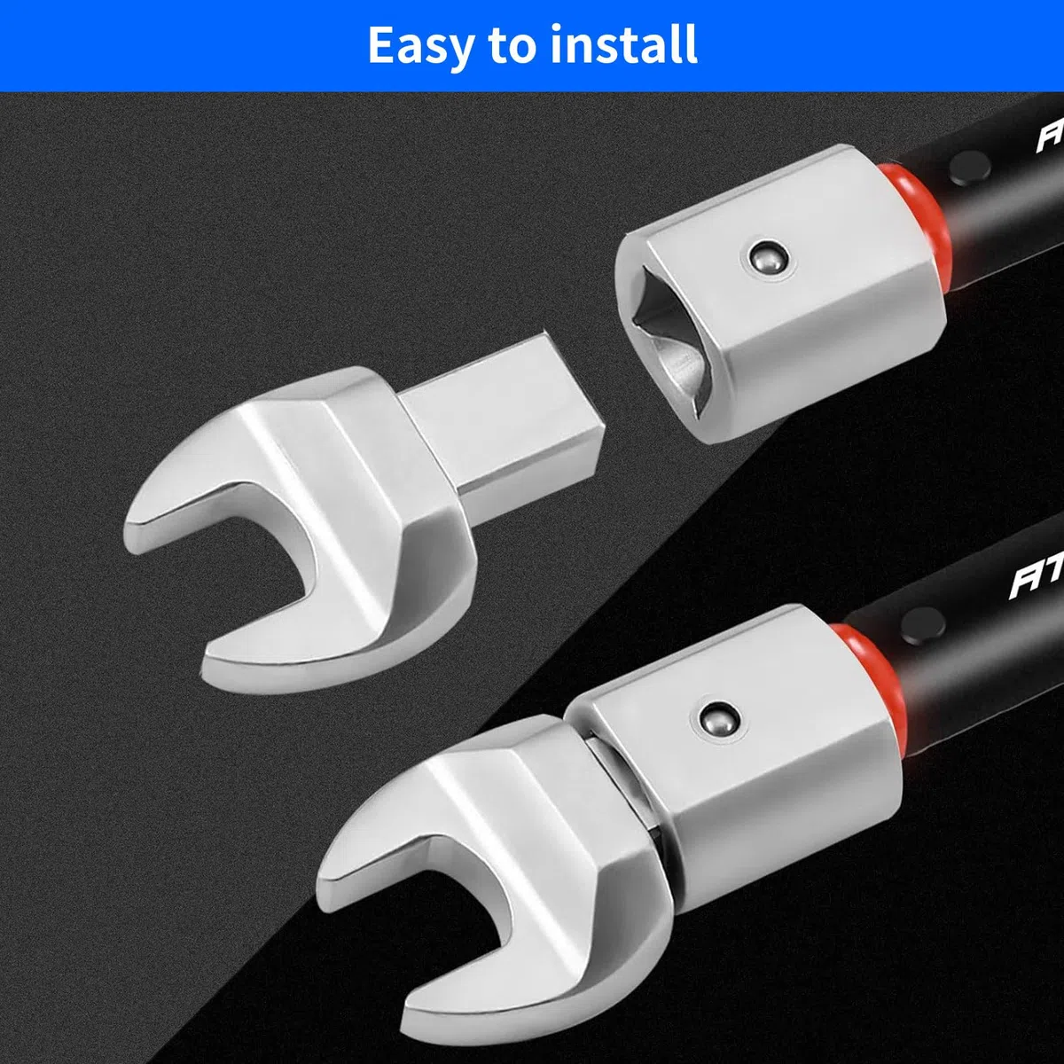 ATsafepro Llave combinada de torsión, 9 x 12 mm, llave dinamométrica intercambiable, 24 mm