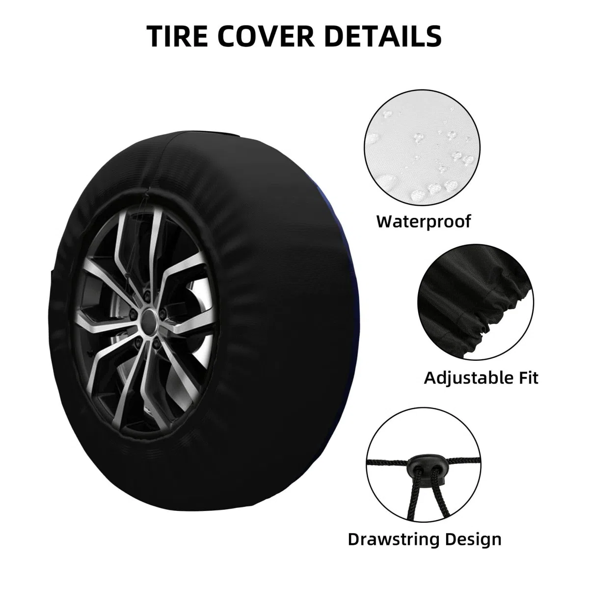 Funda universal de repuesto para rueda de repuesto, Silhouette Howling Wolf, Halloween, impermeable, a prueba de polvo, para remolque, caravana, SUV, rueda de coche todoterreno de 16 pulgadas