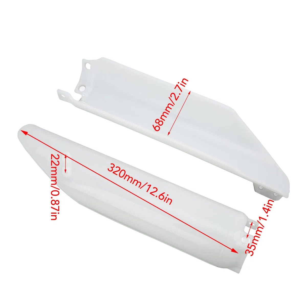 Protector de Horquilla Moto, 2 Piezas ABS Protector de Amortiguador de Horquilla de Motocicleta Reemplazo con Accesorios de Tornillos para CR125R CR250R CRF450R