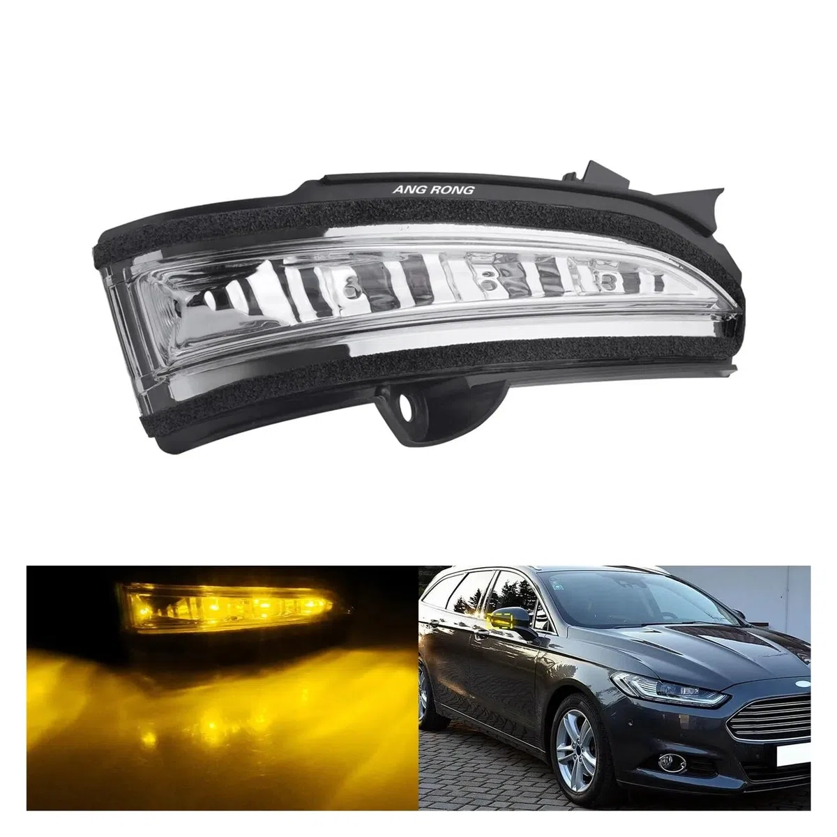 Espejo Retrovisor Indicador Luz Indicadora LED Para Espejo Retrovisor De Puerta Exterior Izquierdo Y Derecho Para Ford Para Mondeo MK5 2014-2019(Right)