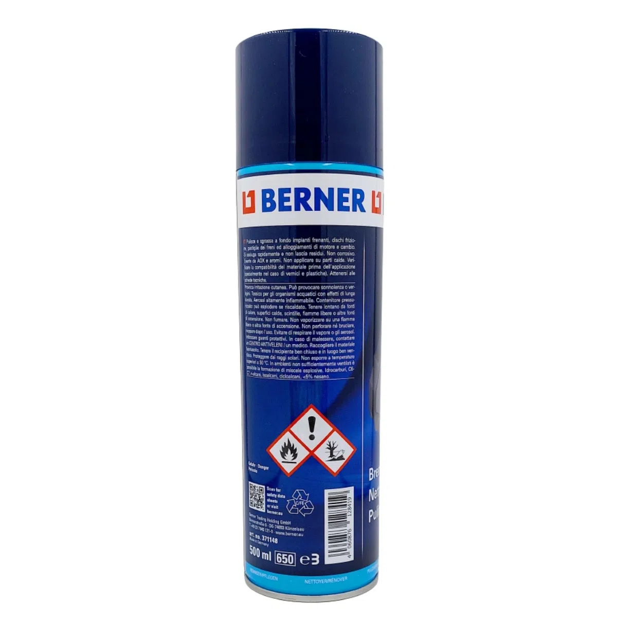 3 x BERNER Limpiador de Frenos 500 ml Dosis Limpiador de Piezas BRAKE CLEANER