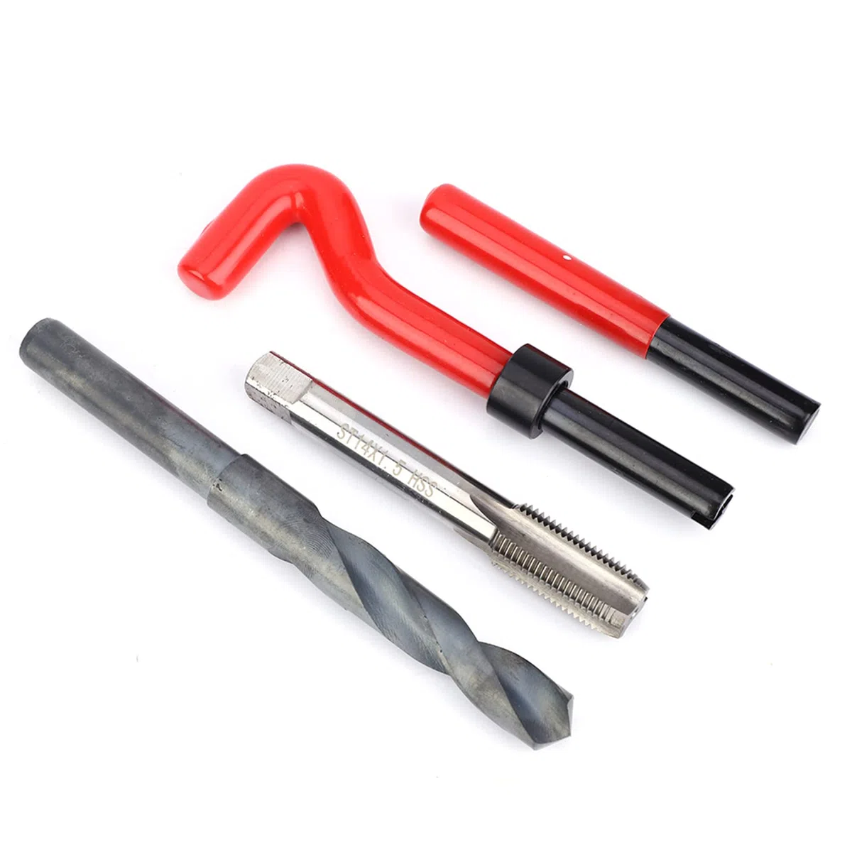 Kit de Reparación de Roscas, 15 Piezas, Insertos Roscados M14 x 1,5 de Acero Inoxidable, Set de Inserción para Reparación de Roscas