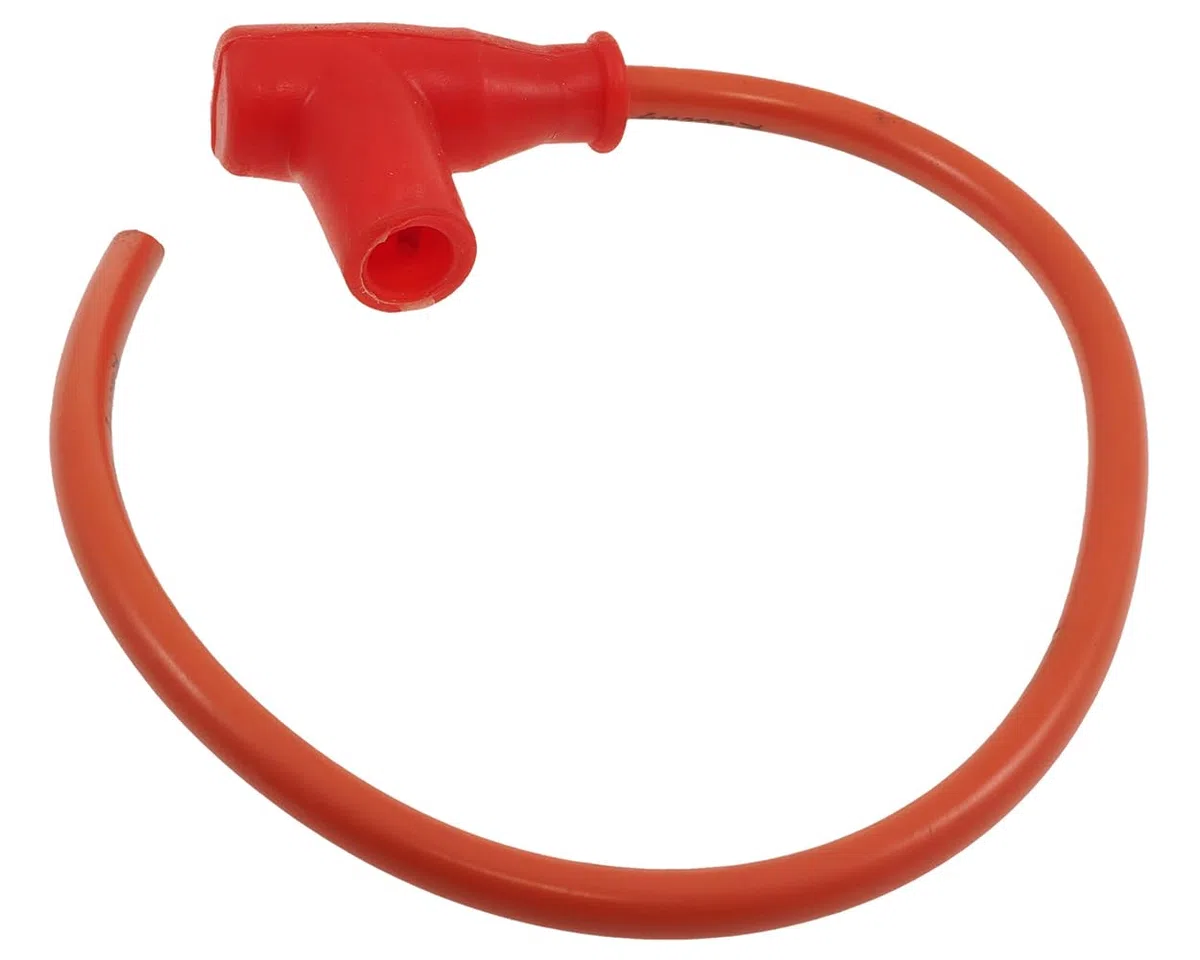 2EXTREME cable de encendido Racing con pipa roja 32 cm – cable de bujía de silicona resistente al calor – universal para scooter 50 ccm, ciclomotor, moto