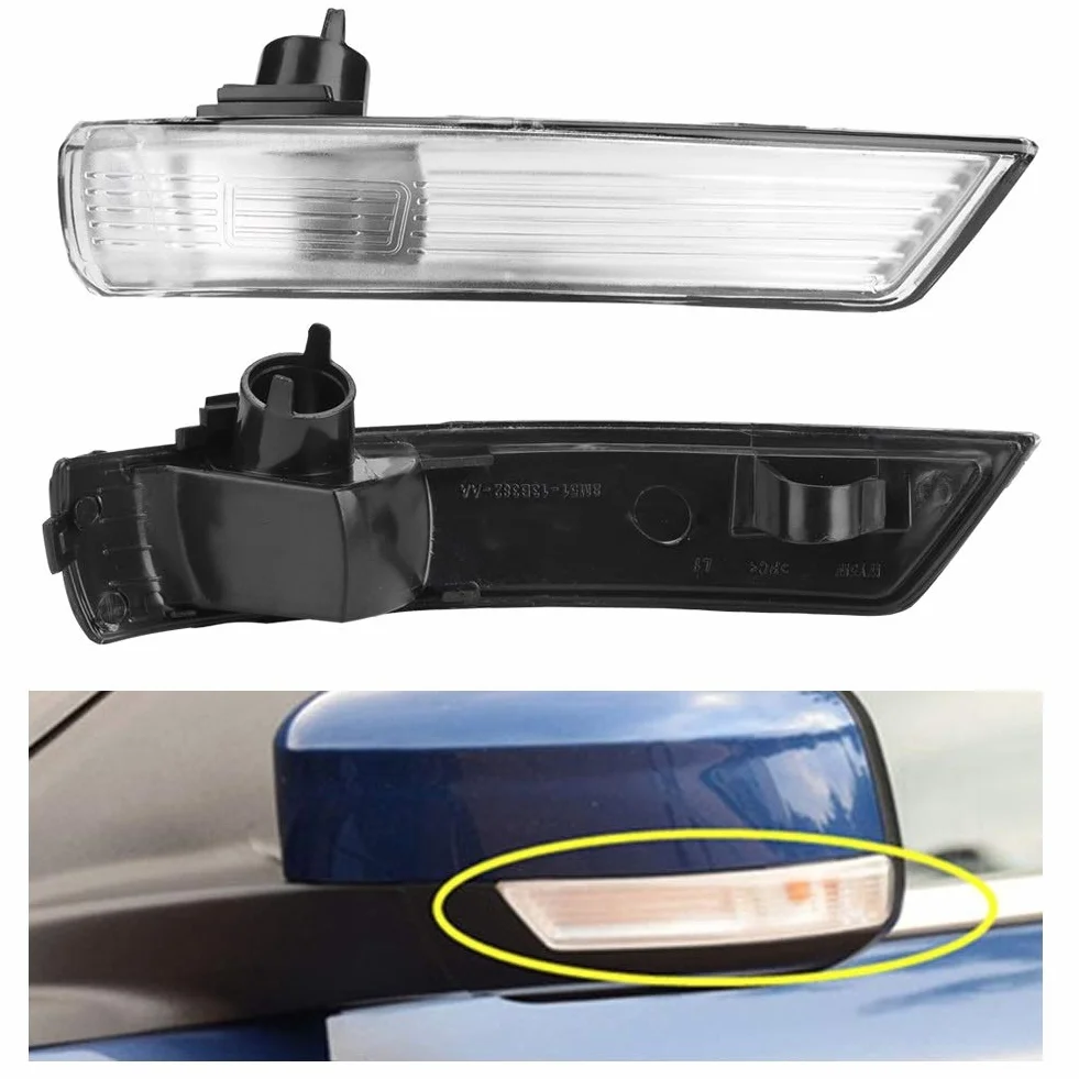 Jadeshay Indicador del Espejo Retrovisor,1 Pareja Izquierda y Derecha Retrovisor Luces de Giro Intermitente Indicador Lateral Espejo Compatible con 2008-2018
