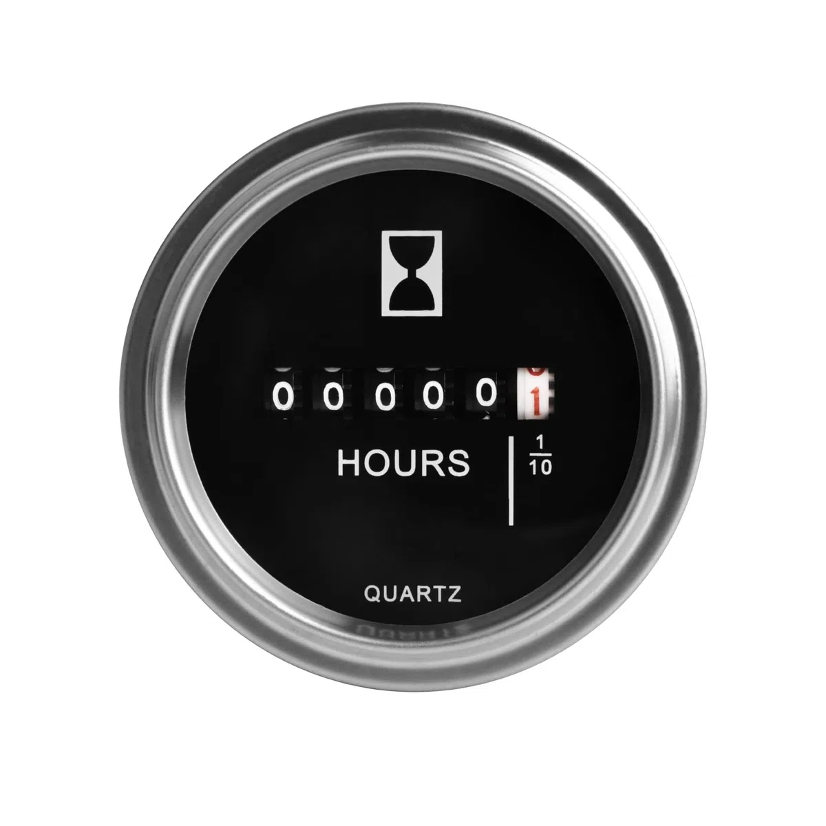 Contador de horas de funcionamiento de cuarzo redondo de 6 V hasta 80 V, anillo de acero inoxidable, contador de horas de funcionamiento, UTV, carrito de golf