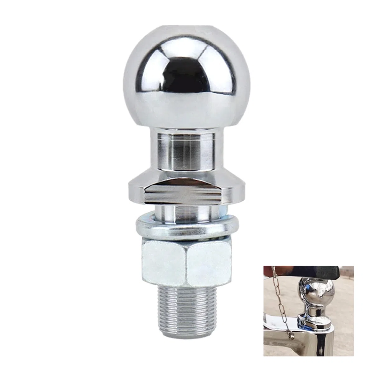 Bola de remolque, 50 mm 3.5t, accesorios de carretilla de bola de remolque universal compatible con coche, autocaravana, camión, tractor