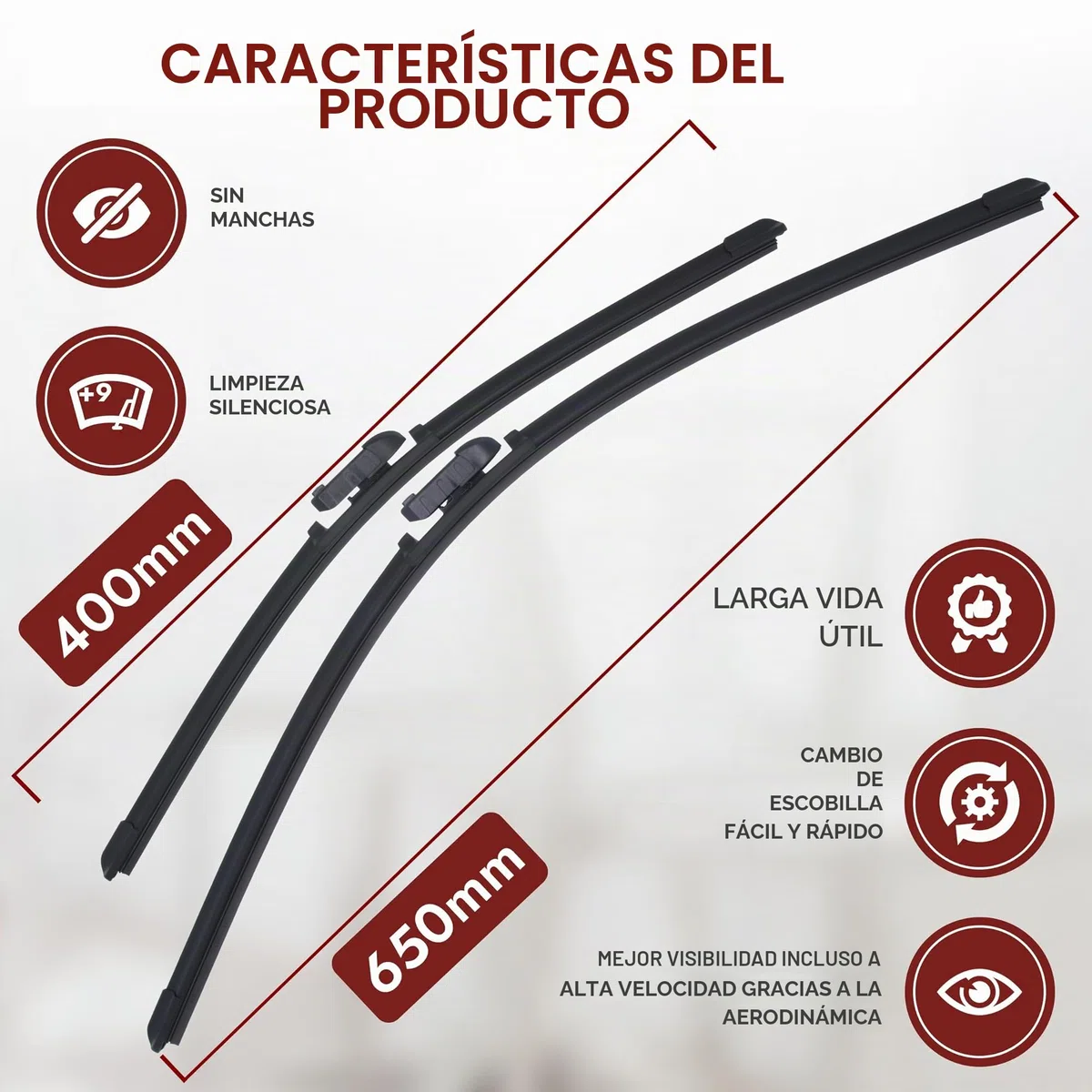 RECAMBO Juego completo de limpiaparabrisas delantero y trasero apto para BMW X1 | tipo F48 | año de fabricación 2015-2022