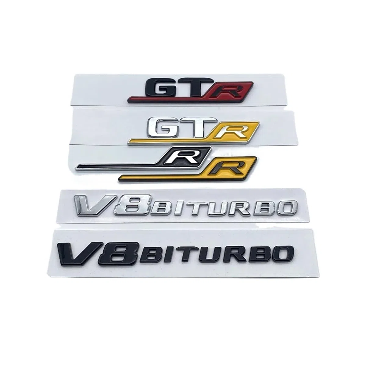 Calcomanía for Maletero Trasero de ABS 3D, Emblema, Insignia, Pegatina Apta for Mercedes AMG GT RSC GTR GTS GTC V8biturbo C190, Accesorios for Coche(Glossy Black GT)