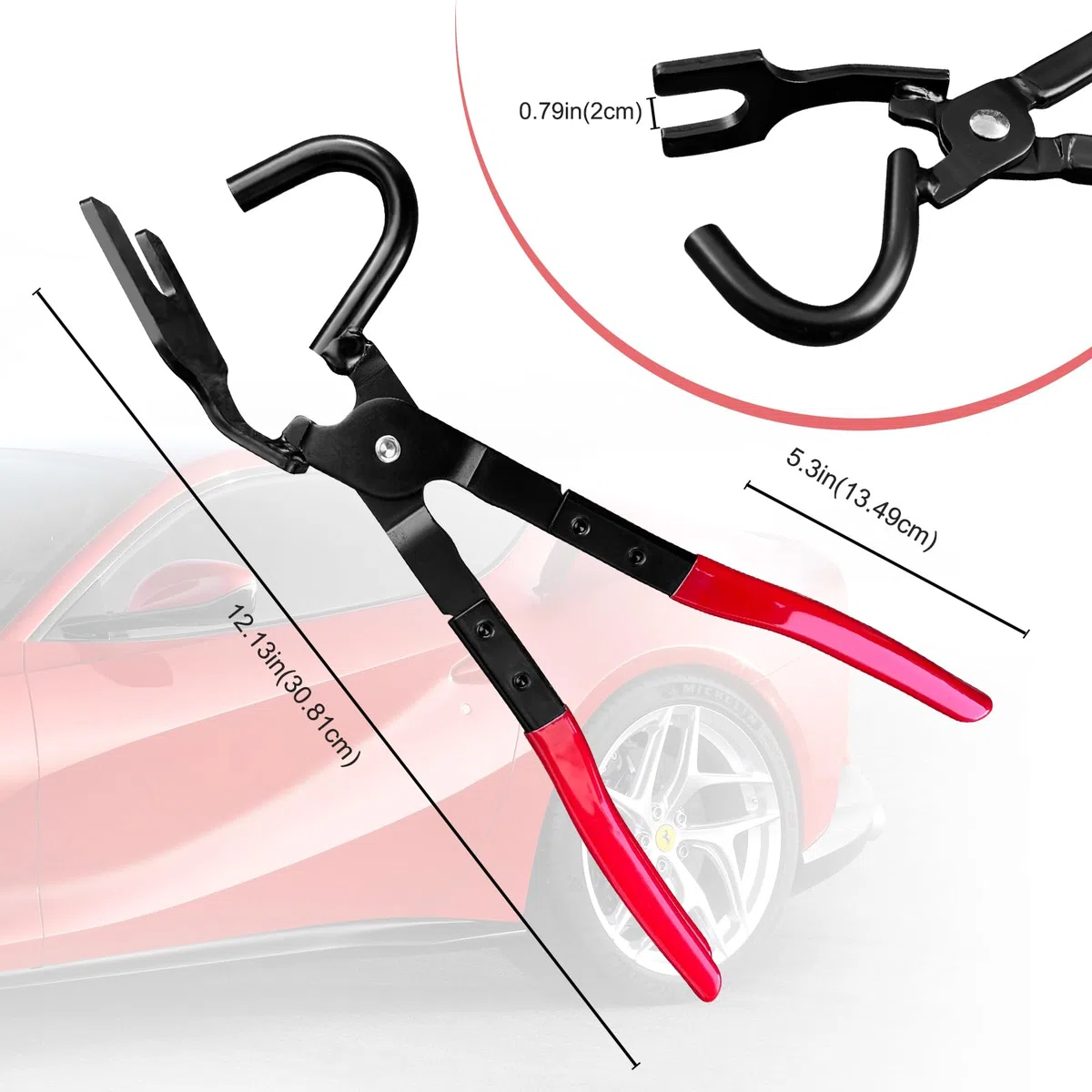 Juego de herramientas para quitar el tubo de escape, 2 piezas de 4 orificios de goma para escape y alicates de extracción universales para coches y camiones