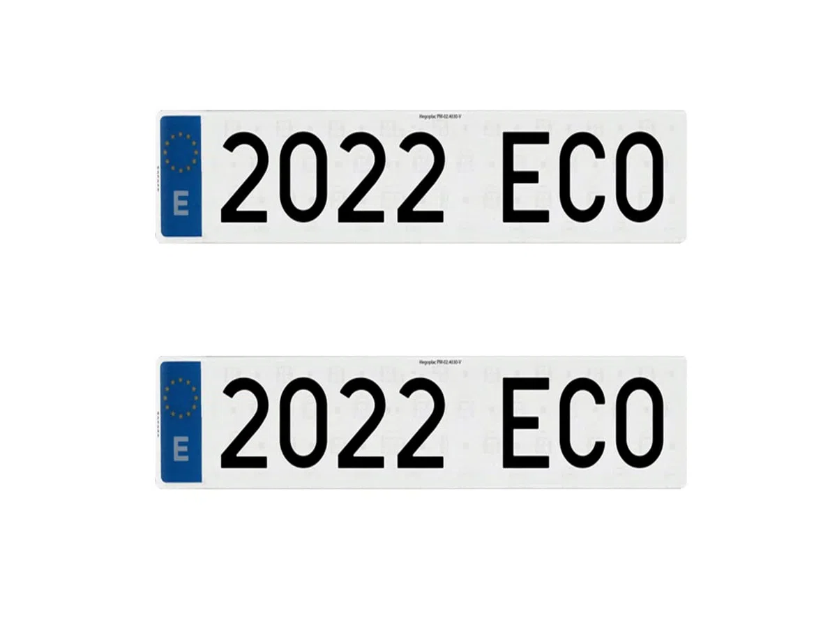 2 MATRICULAS ACRILICAS METACRILATO + Adhesivos para Colocar SIN ATORNILLAR Gratis Medida MATRICULA 52x11 cm HOMOLOGADA Ultra-Brillante MATRICULAS