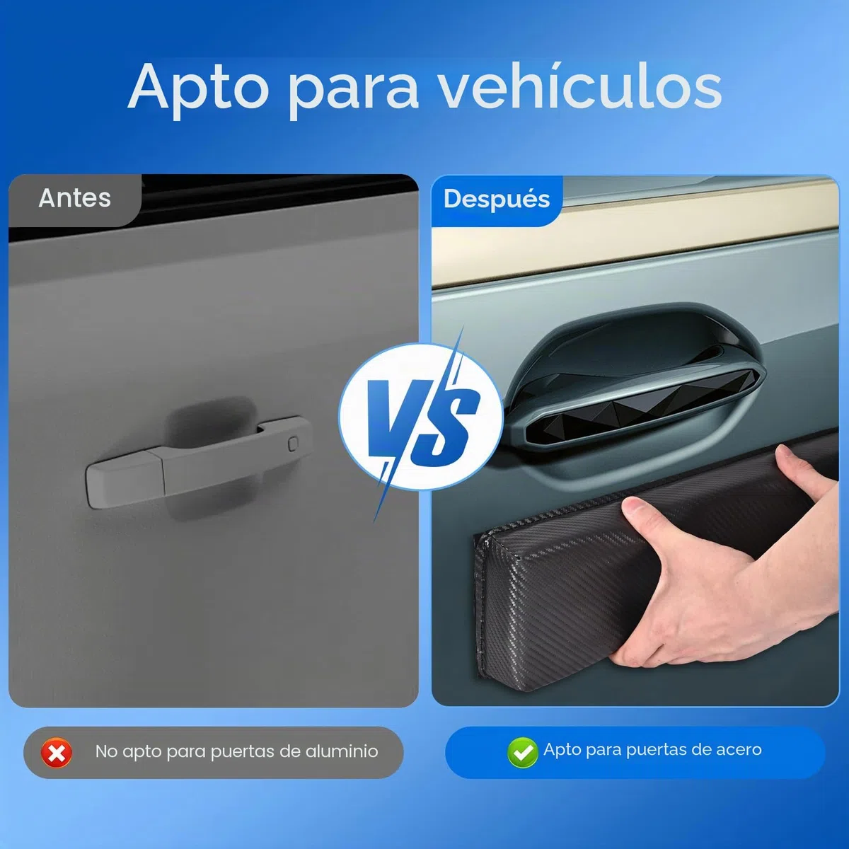 Hivexagon Protector magnético para Puerta de Coche, no Aluminio, Acolchado extraíble de Fibra de Carbono Suave, Evita arañazos y abolladuras (80 cm) (Gris)