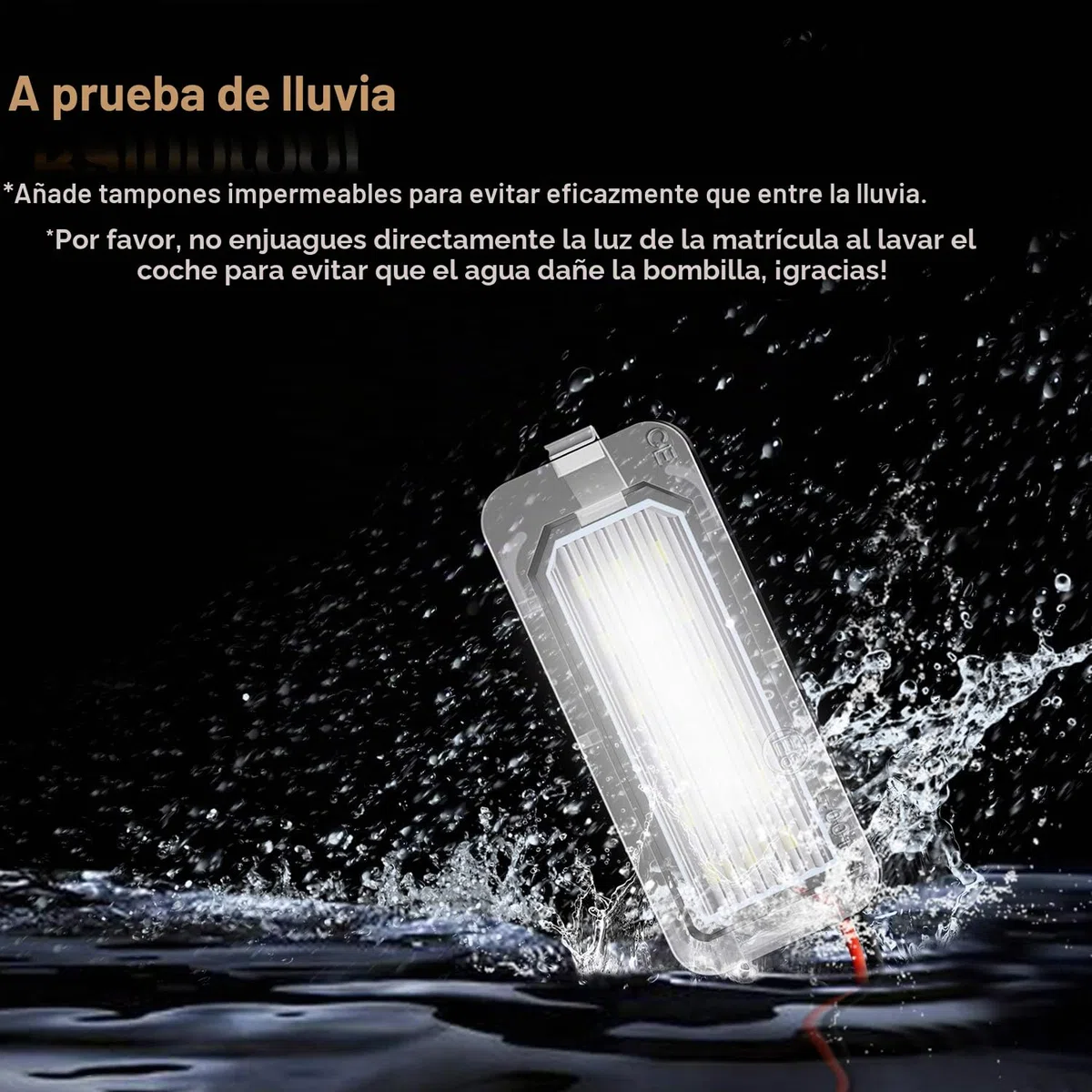 WinPower LED Luces de matrícula Lámpara Numero plato luces con CanBus No hay error 6000K Blanco Compatible con Fiesta6 BMax CMax SMax Focus2/3 Galaxy Ecosport Kuga2 Mondeo4/5 etc., 2 uds.