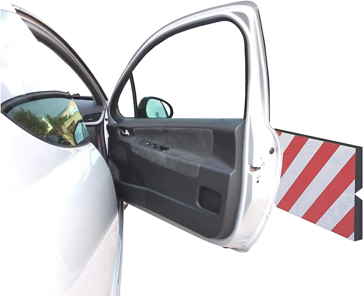 4 unidades Columnas Parking protector puerta garaje Esquina Parking Adhesivo Al Apagar Paragolpes Protector para La Puerta de Coche (40 * 15 * 1.5cm-4PC)