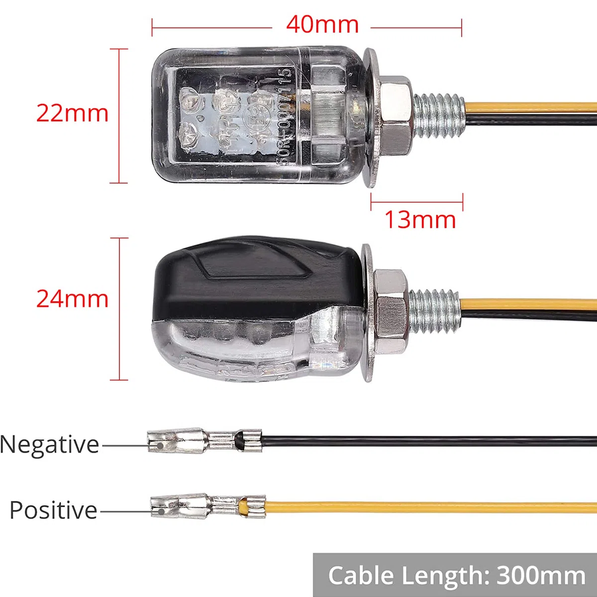 Justech Intermitentes Moto LED 4PCS Intermitentes Moto Homologados Ámba Luz de Señal de Giro E-Marcado 12V Universal 6LEDs Luz de Moto Impermeable Compatible con Motos M6