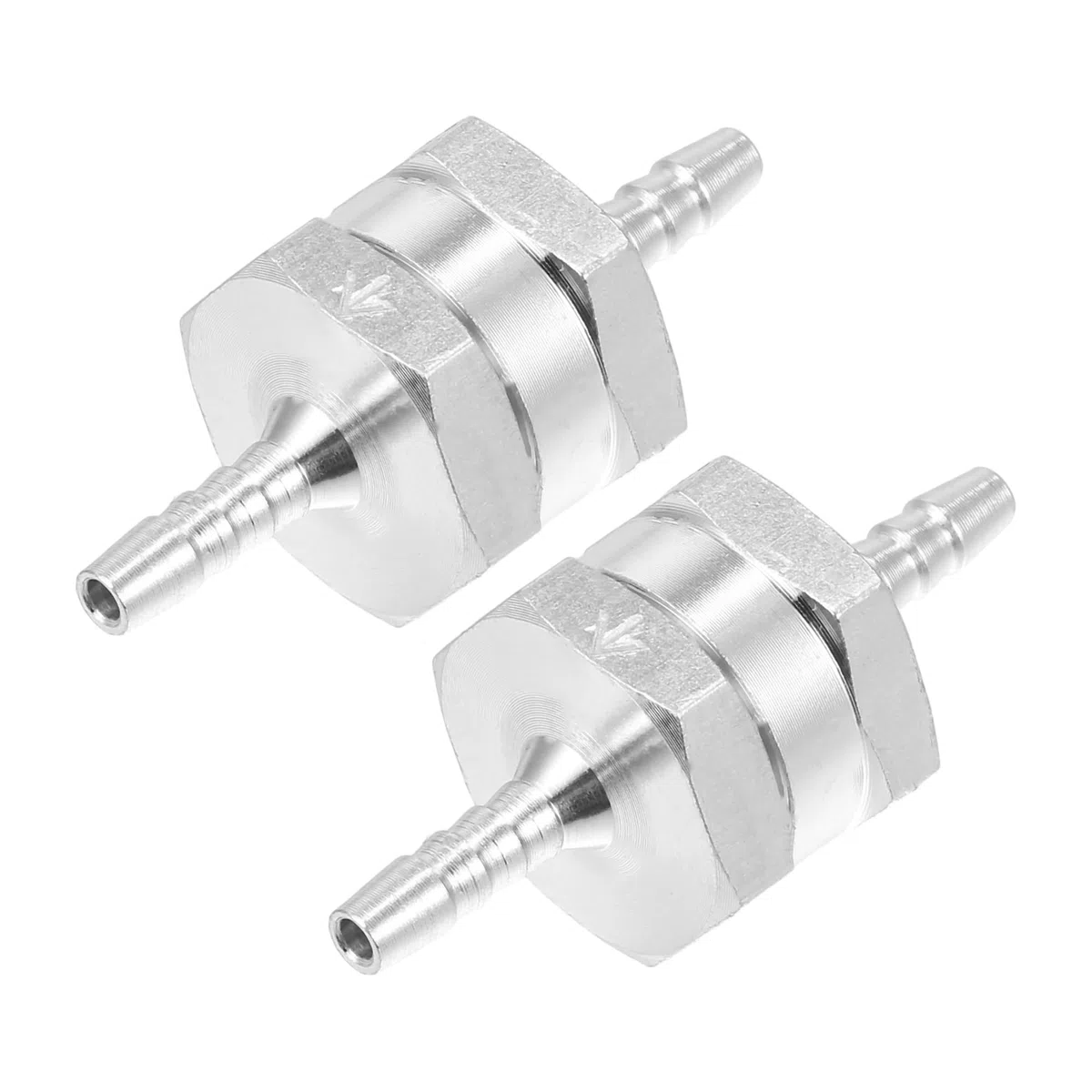 Válvula de Retención de Línea de Combustible/Válvula de Retorno Unidireccional Interna para Sistemas de Combustible/Aleación de Aluminio 5/32" 4mm OD / 2uds