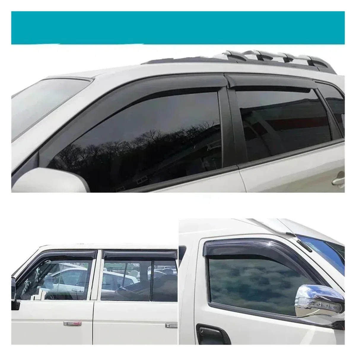Deflectores Viento Ventana Viseras Viseras Ventanas Protectores Contra Lluvia Para Compass Mp 2018-2025 Deflectores Viento Protectores Lluvia Viseras Puertas Viseras Ventilación