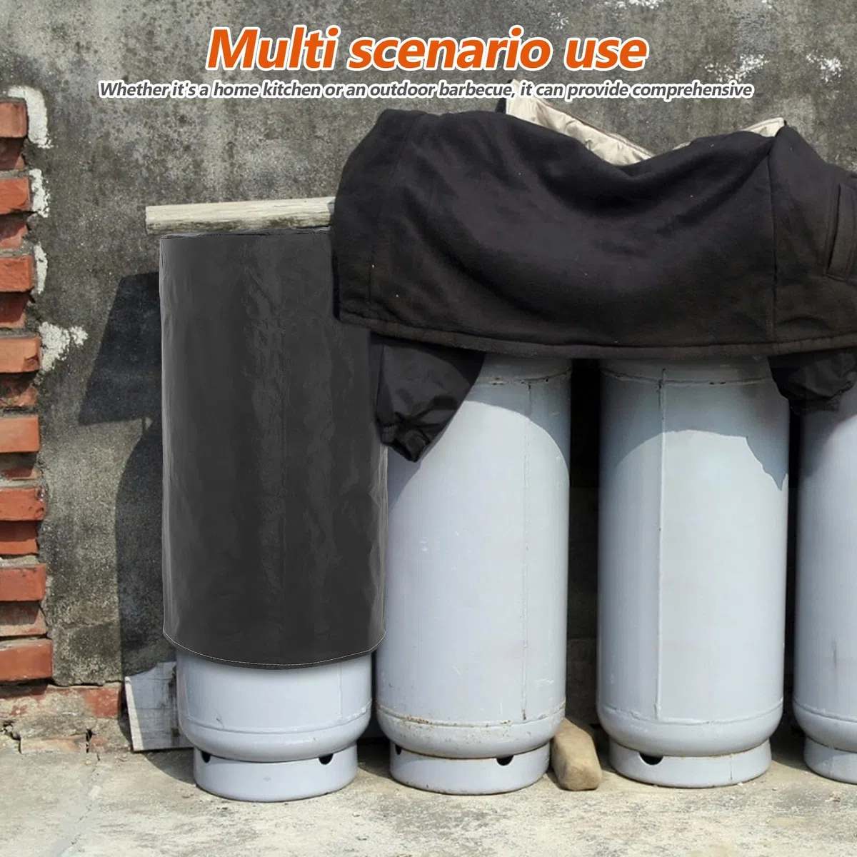 GANAZONO Funda Bombona Butano Exterior Resistente al Polvo y Rayos UV, Cubierta de Oxford para Tanque de Gas Adecuado para BBQ y Uso en Interiores