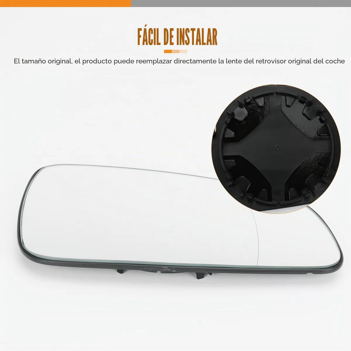 Cristal de espejo reemplazar para Opel Astra H 2004-2009, Retrovisor exterior ajustable adecuado, lente de marcha atrás espejo de cristal de marcha atrás (Astra H - Derecha)