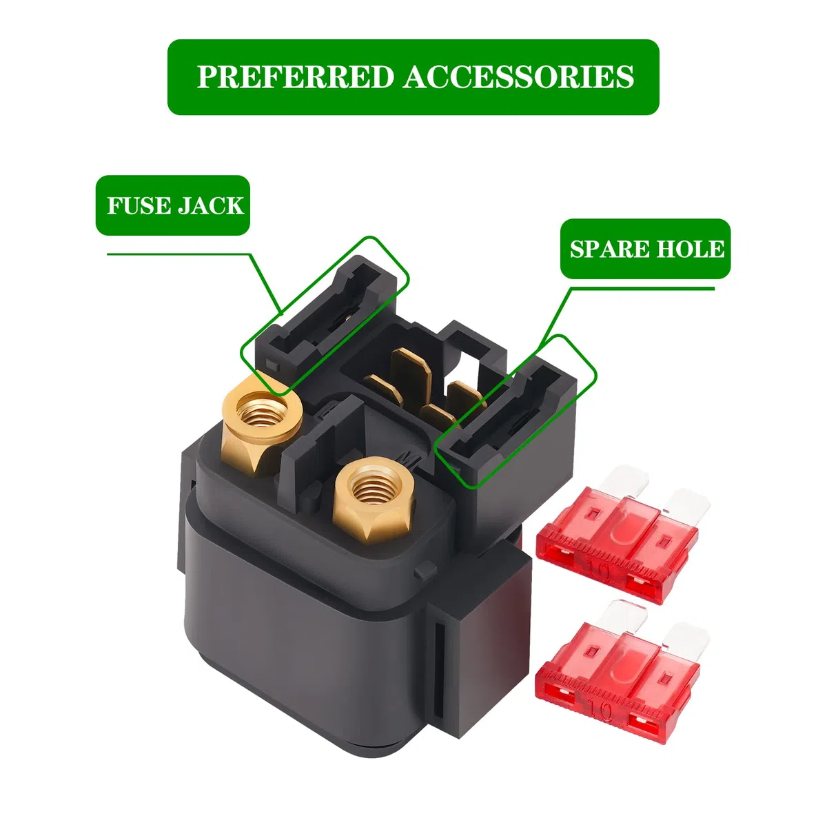 Road Passion - Motocicleta Arranque del Relé Solenoide para YAMAHA YZF600 YX600 YZF-R6 YFZR6 1995-2007 FZ600 FZS6 FZ6 2004 2006-2008