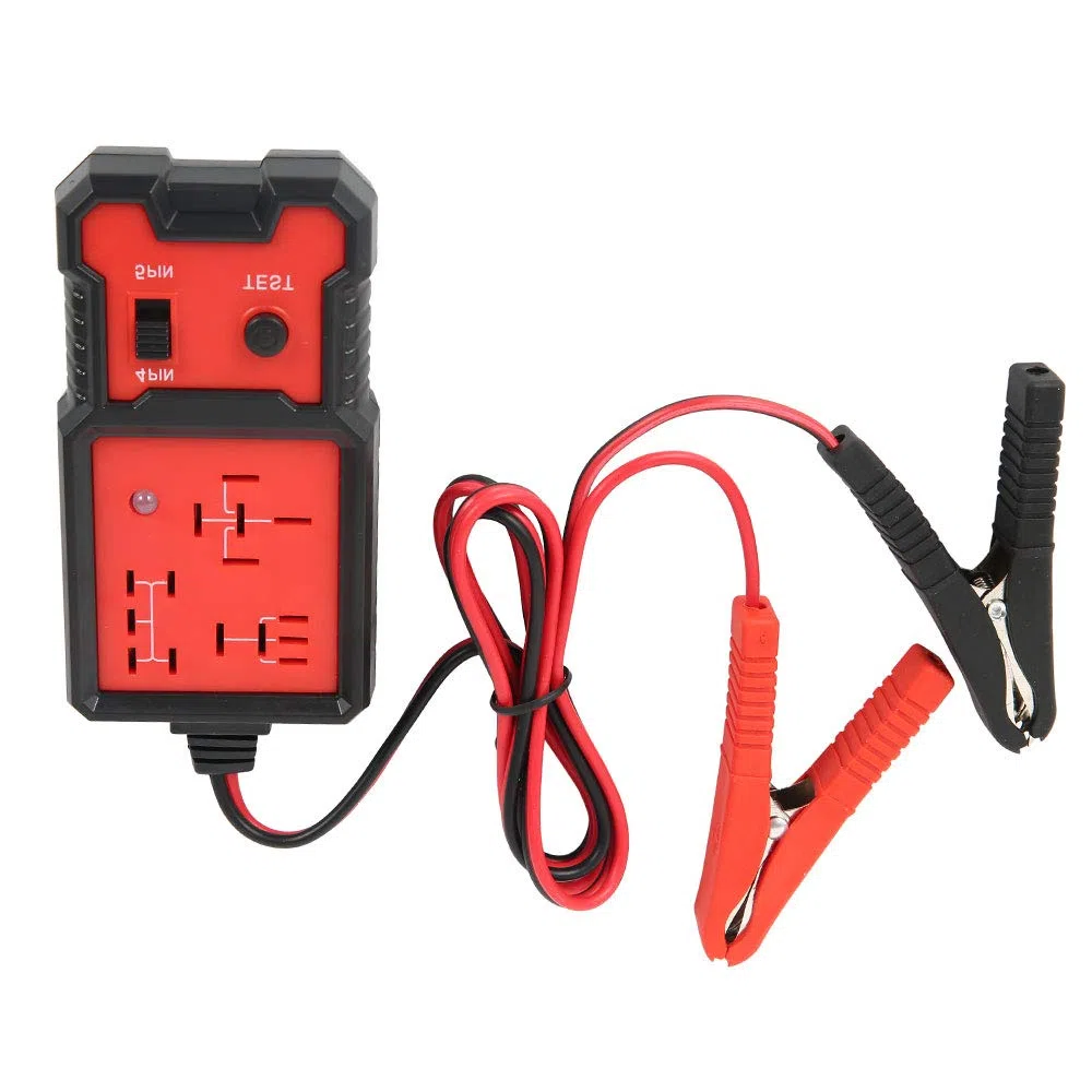 Probador de relé automotriz de 12 V de batería de coche y comprobador de alternador probador con clips de relé electrónico herramienta de diagnóstico