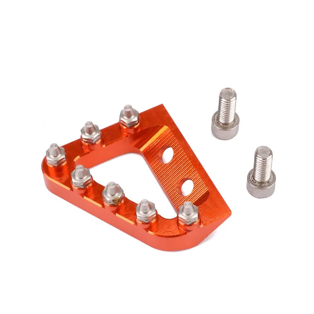 JFG RACING Moto CNC Pedal de freno trasero Reforzan la placa + punta de palanca de palanca para SX SXF XCF 2015-2019, 125-501 todos los 2017-2019