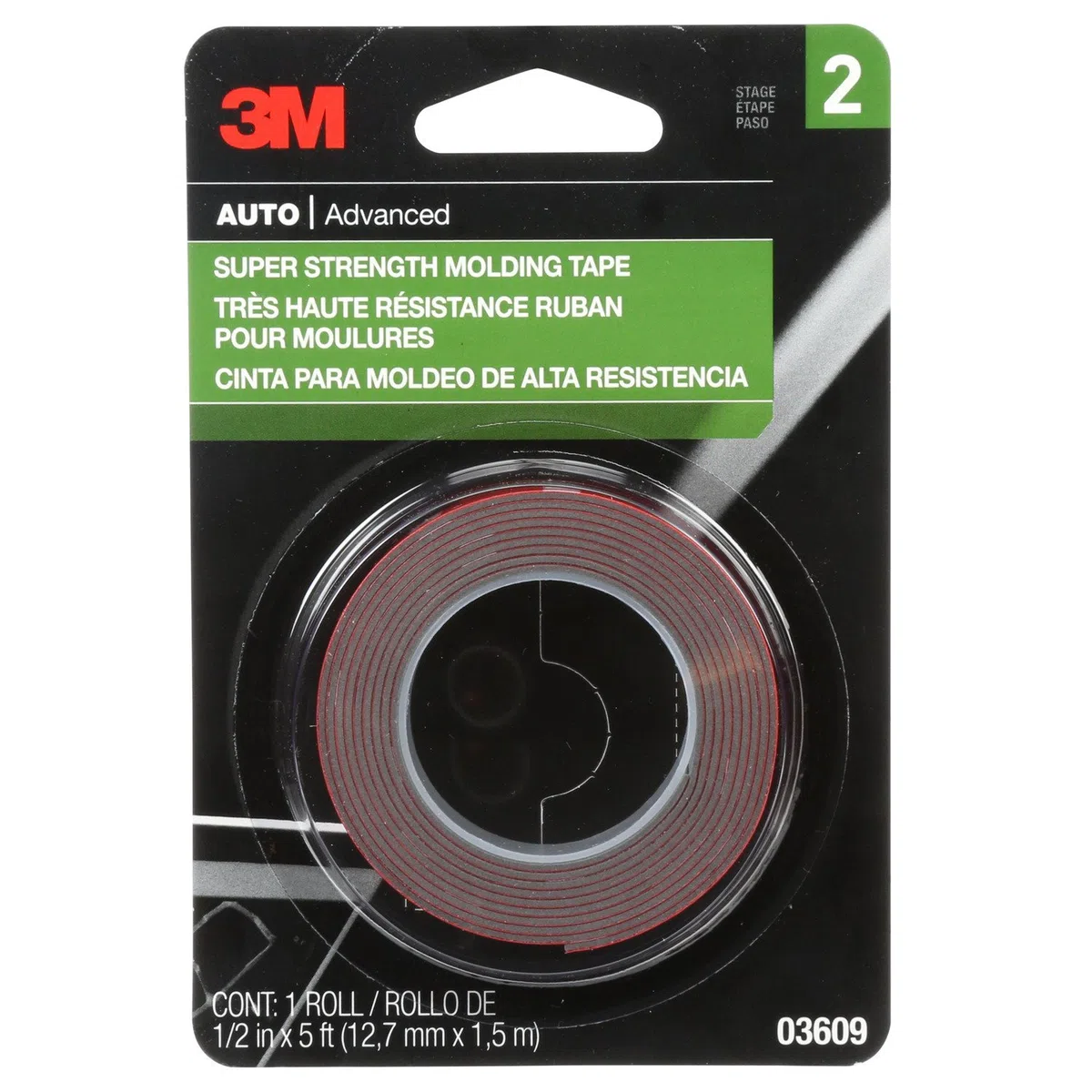 3M Scotch-Mount 1/2" x 5' Molding Tape